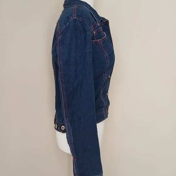 Baby Phat Y2K Stretch Jean Jacket Blue Size Medium - Picture 5 of 10